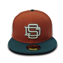 Load image into Gallery viewer, SneakerDads 59Fifty Rust/Dark Green

